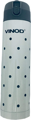 

Vinod Stainless Steel Water Bottle White Color 450ml Sipper 450 Sipper(Pack of 1, White)