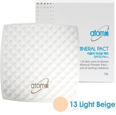 

Atomy Mineral Compact Makeup, 13 Light Beige, Spf 35 Pa(Brown)