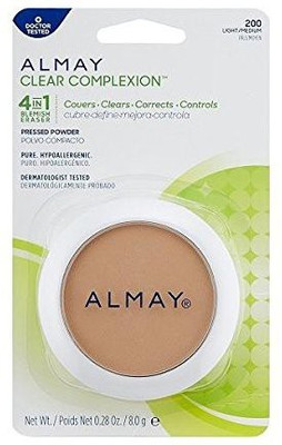 

Almay Clear Complexion 4 In 1 Blemish Eraser, Pressed Powder Light/Medium 0.28 Oz(Brown)