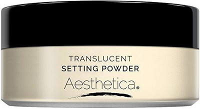 

Aesthetica Translucent Loose Setting Powder Matte Finishing Powder Flash Friendly - Includes Velour Puff(Brown)