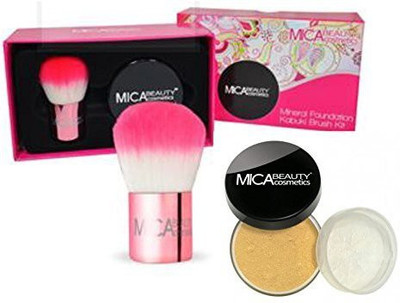 

Micabeauty Powder Foundation Mf-5 Cappuccino + Kabuki Brush(Brown)