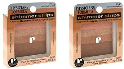 

Eye Makeup Physicians Formula Shimmer Strips, Waikiki Strip/Peachy Glow Bronzer, 0.3Ounces (Pack Of 2)(Brown)