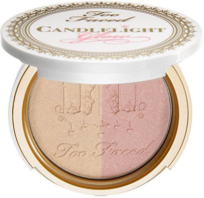 

Too Faced Candlelight Glow Highlighting Powder Duo Rosy Glow.35Oz. Compact(Brown)