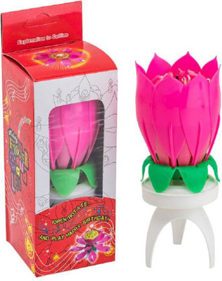

THE FOAM FACTORY Lotus Candles Candle(Pink, Pack of 1)