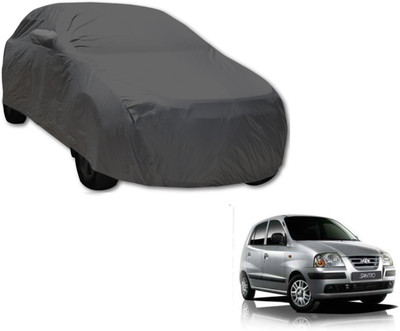 Auto Hub Car Cover For Hyundai Santro (With Mirror Pockets)(Grey)