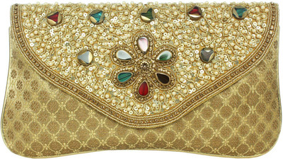

Bagaholics Party Gold Clutch