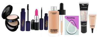 

ravishing Silicon Puff&Mac Studio Waterweight Foundation&Padma Liquid Eyeliner&Mascara&Two Way Compact Natural Finish&Pink Shade Matte Finish Lipstick&Primer Mattifying&Select Coverup Cache Cernes(Set of 8)