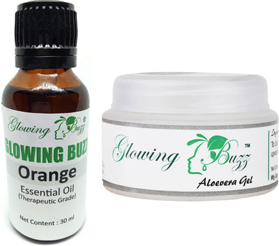 

Glowing Buzz Combo of orange essential oil and aloevera gel(Set of 2)