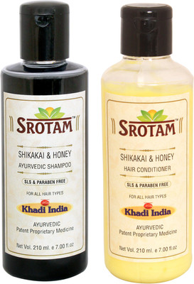 

Srotam Shikakai & Honey Shampoo SLS-Paraben Free And Shikakai & Honey Conditioner Sls-paraben Free (Set Of 1 Bottle Each)(Set of 2)