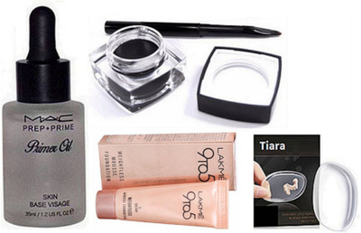 

TIARA Silicone Puff , Mac Prep+Prime Primer Oil , fluidline gel eyeliner , Weight Less Mousse(Set of 4)