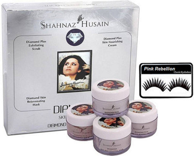 

Pink Rebellion Eyelashes & Shahnaz Hussain Diamond Facial Kit(Set of 2)
