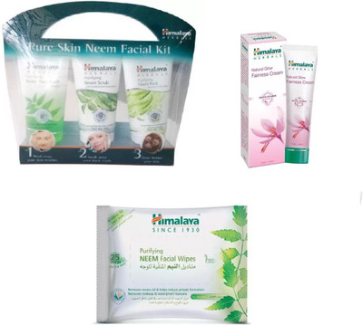 

Himalaya NEEM FACAIL KIT, NEEM FACAIL WIPES, NATURAL GLOWFAIRNESS CREAM(Set of 3)