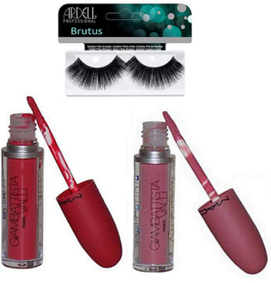 

brutus Eyelashes with Mc Giambattista valli lip gloss Pack of 2(Set of 3)