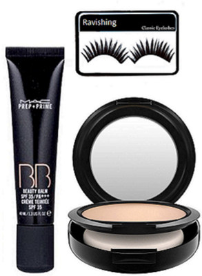 

ravishing Eyelashes, Mac prep+prime BB Foundation, compact(Set of 3)