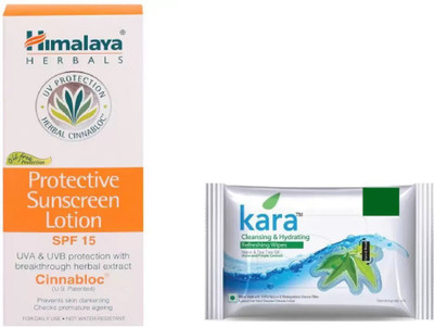 

Himalaya PROECTIVE SUNCREEN , KARACLEANSING HYDRATING WIPES(Set of 2)