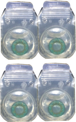 

CRYSTAL EYE Aqua 2 pair contact lens Monthly Contact Lens(0.0, Aqua, Pack of 4)