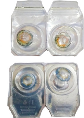 

drr Eye contact Lanse Monthly Contact Lens(0, Sea blue..green, Pack of 4)