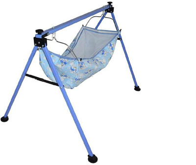 

MULTIPRO Portable, Folding, Collapsible Iron Steel Baby Cradle Swing Palna (Blue)(Blue)