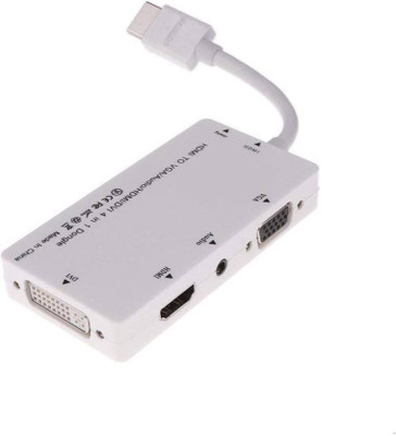 

Microware HDMI to VGA HDMI DVI Hub HDMI Adapter(Compatible with Mobile, Laptop, Tablet, Mp3, Gaming Device, White)