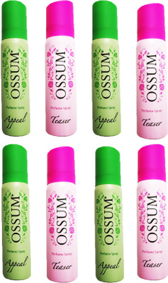 

OSSUM TEASER + APPEAL DEODORANT 25ML Deodorant Spray - For Women(25 ml, Pack of 8)