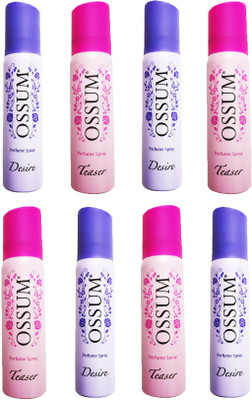 

OSSUM TEASER + DESIRE DEODORANT 25ML Deodorant Spray - For Women(25 ml, Pack of 8)