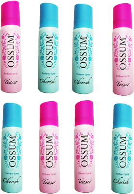 

OSSUM CHERISH + TEASER Deodorant Spray - For Women(25 ml, Pack of 8)
