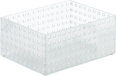 

Like-it 1 Compartments Polystyrene Stationary , Cosmetic & Desk Organizer(Translucent White)