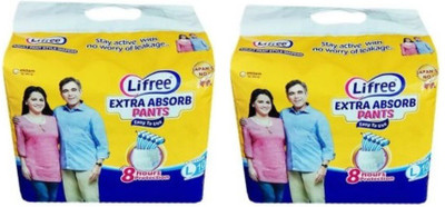 

lifree Adult Pant Style Diaper Size Large, Set of 2 packs, 10 pcs per pack Total 20 pcs for waist size 30-39 inches - L(20 Pieces)