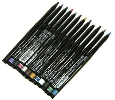 

Voronajj Nabi Cosmetics Retractable Waterproof Eye Liner Pencil 12 Different Colors 10 ml(Multicolor)