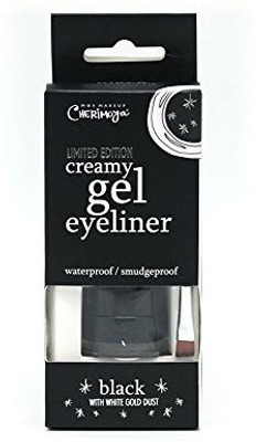

Cherimoya Creamy Waterproof & Smudge Proof Gel Eyeliner Black With Gold Dust 0.17 Oz 10 ml(Black)