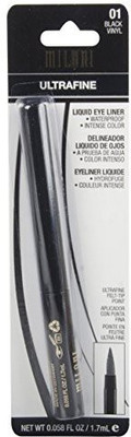 

Voronajj Milani Ultrafine Liquid Eye Liner 01 Black Vinyl 0.058 Fl Oz 10 ml(Black)