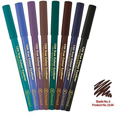 

Dermacol Czech 12H True Color Eyeliner Shade 6 Dark Brown Product No. 2134 10 ml(Multicolor)