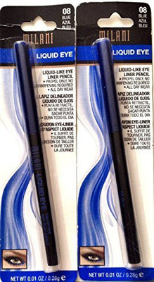 

Milani Pack Of 2 Liquid Eye Liquid Like Eyeliner Blue 10 ml(Black)