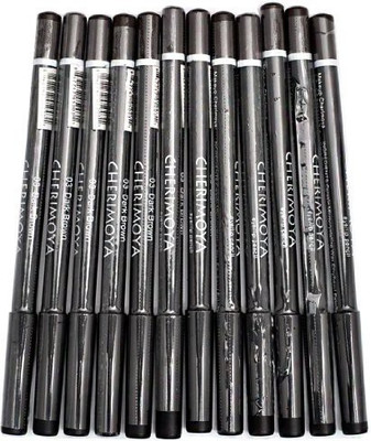 

Cherimoya Makeup Eye & Lip Liner Pencil Dark Brown 12 Pieces 10 ml(Black)