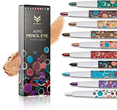 

Ccbeauty 10 Colors Shimmer Eyeshadow Pencil Stick Glitter Eyeshadow Pen Eyeliner Pencil Eyebrow Silkworm Pen Waterproof Cosmetic Makeup Set 10 ml(Multicolor)