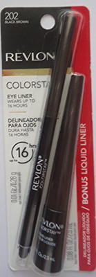 

Revlon Colorstay Eye Liner #202 Black Brown With Liquid Eye Liner #252 Black Brown 10 ml(Black)