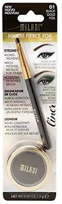 

Milani Fierce Foil Eyeliner 01 Black Gold Foil Pack Of 2 10 ml(Black)