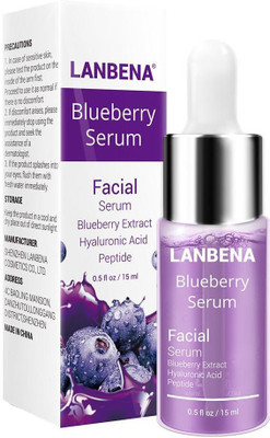 

LANBENA Blueberry Serum Facial Serum - Anti-Aging, Anti-Wrinkle, Whitening & Moisturizing Essence(15 ml)