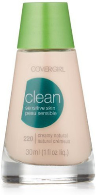 

Cover Girl Clean Sensitive Skin Liquid Makeup Creamy Natural N 220 1.0Ounce Bottles Pack Of 2 Foundation(Brown)
