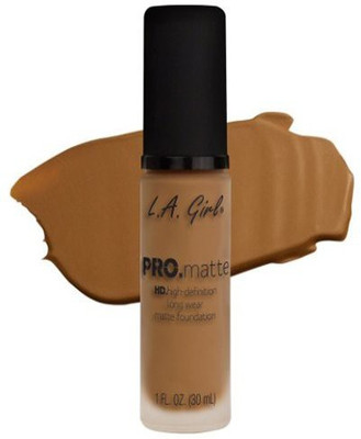 

L.A. Girl Pro.Mattte Hd.HighDefinition Long Wear Matte Foundation Glm681 Caramel Foundation(Brown)