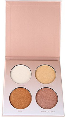 

Reddhong 4 Color Face Contour Set Powder Highlighter Palette Highlight Golden Bronzer Make Up Glow Kit Foundation(Brown)