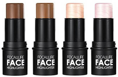 

Anself Focallure 4Pcs 4 Colors Highlighting Pen Makeup Stick Concealer Powder Contour Palette Cosmetic Tool Foundation(Brown)
