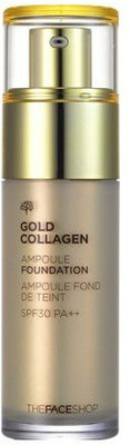 The Face Shop Gold Collagen Ampoule Foundation Spf30 Pa++ 40Ml V201 Foundation(Brown)