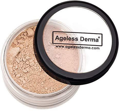 

Ageless Derma Mineral Face Powder Foundation Makeup. Natural Loose Foundation With Vitamin And Green Tea. Made In Usa Foundation(Brown)