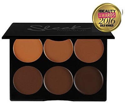 

Sleek Make Up Contour And Highlighting Makeup Kit Contouring Foundation Concealer Palette For Extra Dark Skin Tones 12G 0.43Oz Foundation(Brown)
