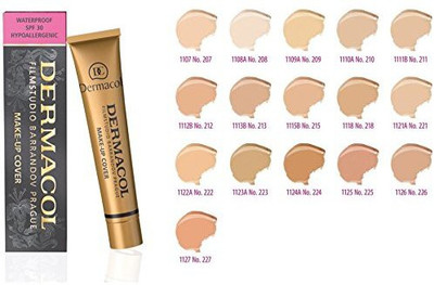 

Dermacol MakeUp Cover Waterproof Hypoallergenic Foundation 30G 100% Original Guaranteed 225 Foundation(Brown)