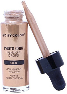 

City Color Cosmetics Photo Chic Highlighter Drops Skin Illuminating Ultra Pigmented Vegan Highlight Drops Foundation(Brown)