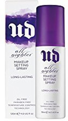 

Urban Decay Ud Urban All Nighter Makeup Setting Spray Original Formula White Bottle 4 Oz Full Size Foundation(Brown)