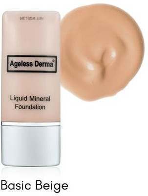 

Ageless Derma Mineral Liquid Foundation Makeup Basic Beige Foundation(Brown)