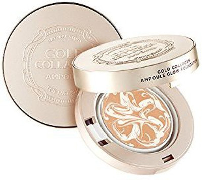 

The Face Shop Gold Collagen Ample Glow Foundation Spf50+Pa+++ 10G N203 Natural Beige Foundation(Brown)